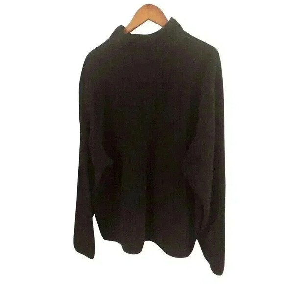 Old Navy Mens XXL Black 1/4 Zip Fleece Pullover Shirt L/S Zipper On Arm - Picture 5 of 5